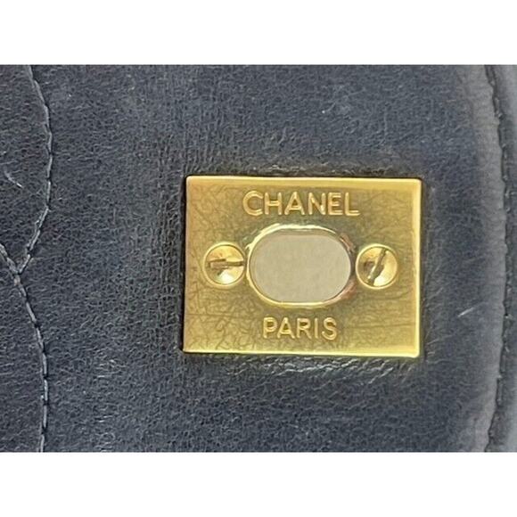 CHANEL CC Lambskin Black Gold Patent Leather Chocolate Bar Flap Bag Chain - Picture 14 of 16